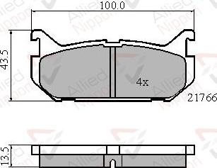 Comline ADB0327 - Тормозные колодки, дисковые, комплект autospares.lv