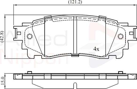 Comline ADB02460 - Тормозные колодки, дисковые, комплект autospares.lv