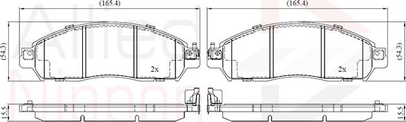 Comline ADB02486 - Тормозные колодки, дисковые, комплект autospares.lv