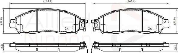 Comline ADB02420 - Тормозные колодки, дисковые, комплект autospares.lv