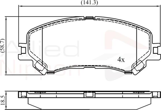 Comline ADB02423 - Тормозные колодки, дисковые, комплект autospares.lv