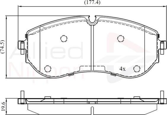 Comline ADB02528 - Тормозные колодки, дисковые, комплект autospares.lv