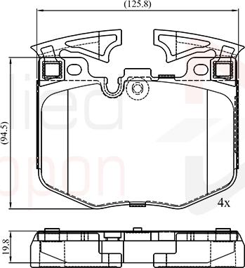 Comline ADB02527 - Тормозные колодки, дисковые, комплект autospares.lv