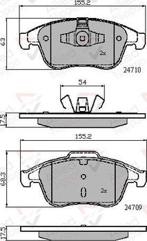 Comline ADB02001 - Тормозные колодки, дисковые, комплект autospares.lv