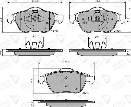 Comline ADB02019 - Тормозные колодки, дисковые, комплект autospares.lv