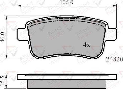 Comline ADB02014 - Тормозные колодки, дисковые, комплект autospares.lv