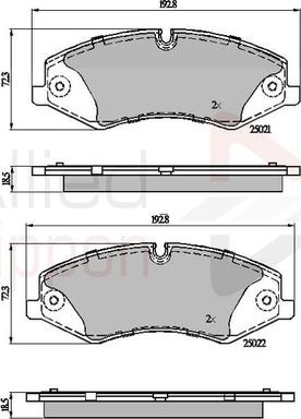 Comline ADB02030 - Тормозные колодки, дисковые, комплект autospares.lv