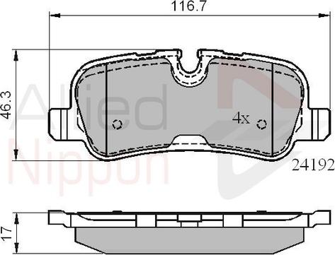 Comline ADB02021 - Тормозные колодки, дисковые, комплект autospares.lv