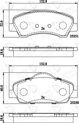 Comline ADB02199 - Тормозные колодки, дисковые, комплект autospares.lv