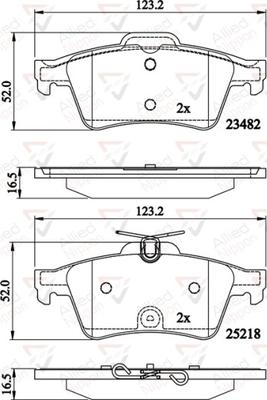 Comline ADB02198 - Тормозные колодки, дисковые, комплект autospares.lv