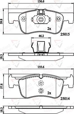 Comline ADB02148 - Тормозные колодки, дисковые, комплект autospares.lv