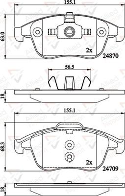 Comline ADB02162 - Тормозные колодки, дисковые, комплект autospares.lv