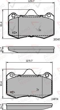 Comline ADB02107 - Тормозные колодки, дисковые, комплект autospares.lv