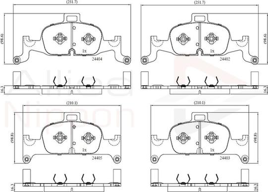 Comline ADB02365 - Тормозные колодки, дисковые, комплект autospares.lv