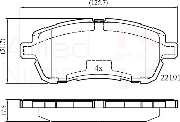 Comline ADB02361 - Тормозные колодки, дисковые, комплект autospares.lv