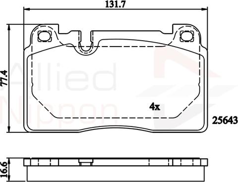 Comline ADB02302 - Тормозные колодки, дисковые, комплект autospares.lv