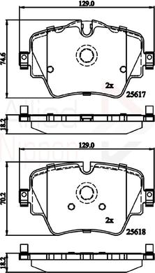 Comline ADB02319 - Тормозные колодки, дисковые, комплект autospares.lv