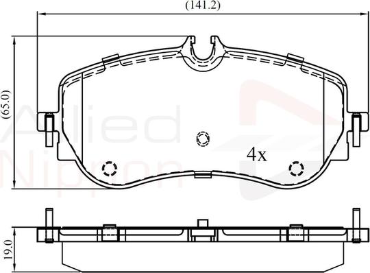 Comline ADB02387 - Тормозные колодки, дисковые, комплект autospares.lv