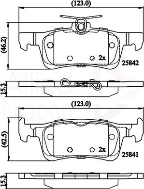 Comline ADB02335 - Тормозные колодки, дисковые, комплект autospares.lv