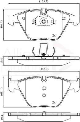 Comline ADB02377 - Тормозные колодки, дисковые, комплект autospares.lv