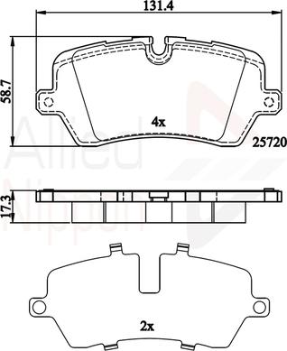 Comline ADB02256 - Тормозные колодки, дисковые, комплект autospares.lv