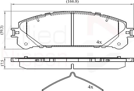 Comline ADB02267 - Тормозные колодки, дисковые, комплект autospares.lv