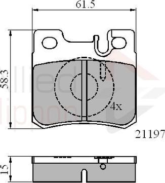Comline ADB0226 - Тормозные колодки, дисковые, комплект autospares.lv