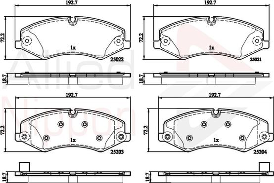 Comline ADB02210 - Тормозные колодки, дисковые, комплект autospares.lv