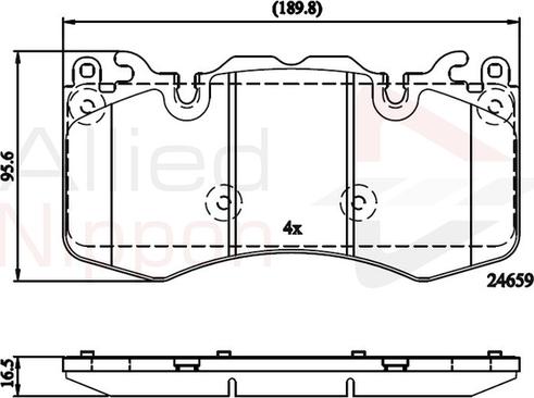 Comline ADB02211 - Тормозные колодки, дисковые, комплект autospares.lv