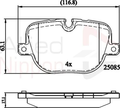 Comline ADB02212 - Тормозные колодки, дисковые, комплект autospares.lv