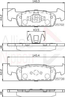 Comline ADB02223 - Тормозные колодки, дисковые, комплект autospares.lv