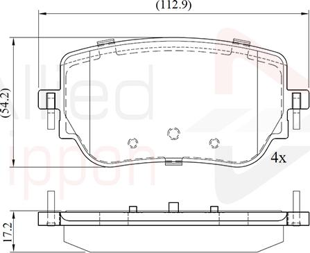 Comline ADB02765 - Тормозные колодки, дисковые, комплект autospares.lv