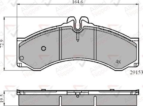 Comline ADB0271 - Тормозные колодки, дисковые, комплект autospares.lv