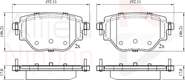 Comline ADB02775 - Тормозные колодки, дисковые, комплект autospares.lv