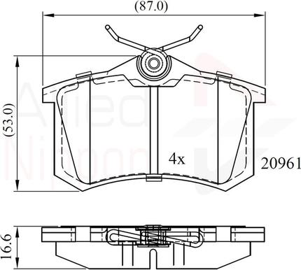 Comline ADB0797 - Тормозные колодки, дисковые, комплект autospares.lv