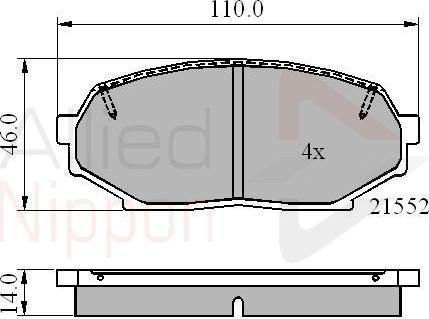 Comline ADB0754 - Тормозные колодки, дисковые, комплект autospares.lv