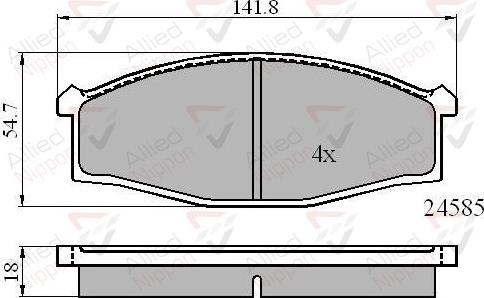 Comline ADB0758 - Тормозные колодки, дисковые, комплект autospares.lv