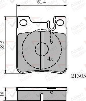 Comline ADB0702 - Тормозные колодки, дисковые, комплект autospares.lv