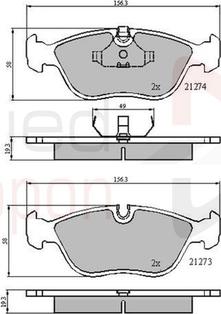 Comline ADB0719 - Тормозные колодки, дисковые, комплект autospares.lv