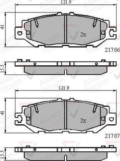 Comline ADB0788 - Тормозные колодки, дисковые, комплект autospares.lv