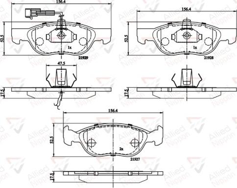 Comline ADB1477 - Тормозные колодки, дисковые, комплект autospares.lv