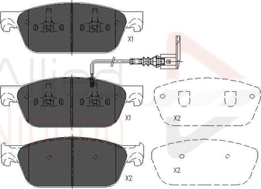 Comline ADB16002 - Тормозные колодки, дисковые, комплект autospares.lv