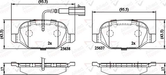 Comline ADB11559 - Тормозные колодки, дисковые, комплект autospares.lv