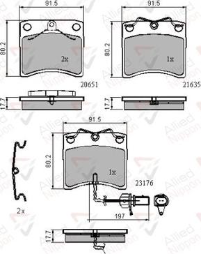 Comline ADB11636 - Тормозные колодки, дисковые, комплект autospares.lv