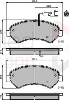 Comline ADB11623 - Тормозные колодки, дисковые, комплект autospares.lv