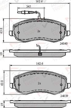 Comline ADB11678 - Тормозные колодки, дисковые, комплект autospares.lv