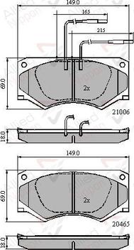 Comline ADB11051 - Тормозные колодки, дисковые, комплект autospares.lv