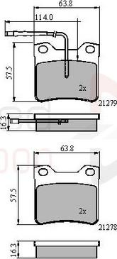 Comline ADB11060 - Тормозные колодки, дисковые, комплект autospares.lv