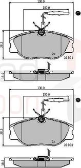 Comline ADB11001 - Тормозные колодки, дисковые, комплект autospares.lv