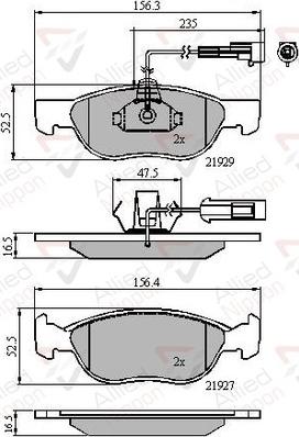 Comline ADB11016 - Тормозные колодки, дисковые, комплект autospares.lv